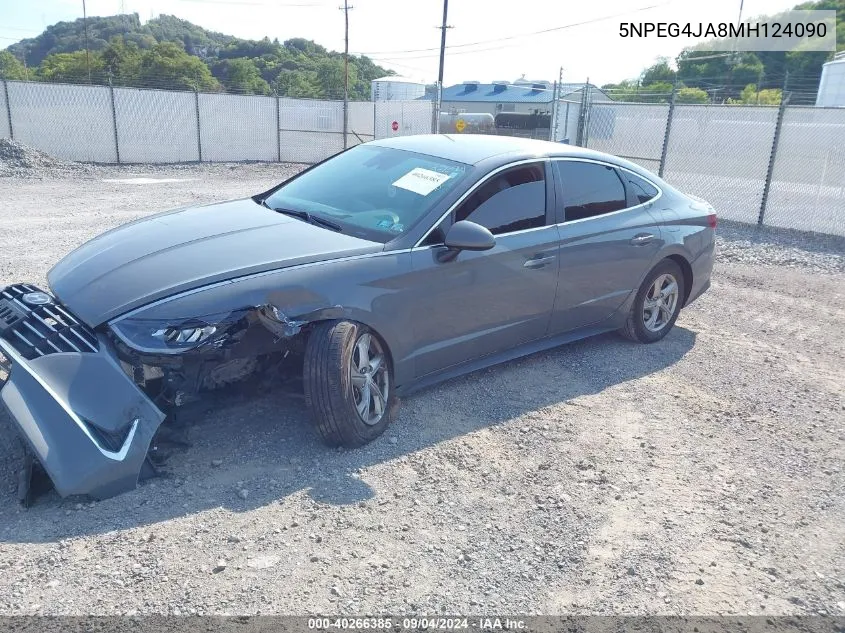 2021 Hyundai Sonata Se VIN: 5NPEG4JA8MH124090 Lot: 40266385