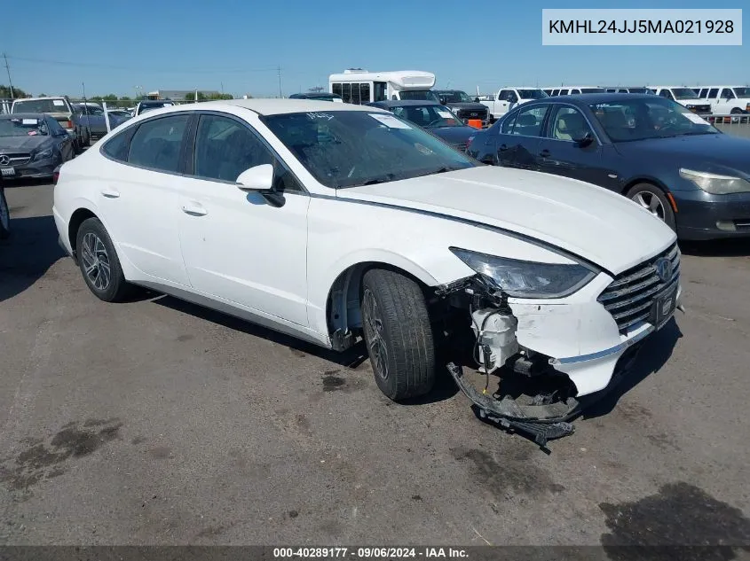 KMHL24JJ5MA021928 2021 Hyundai Sonata Blue