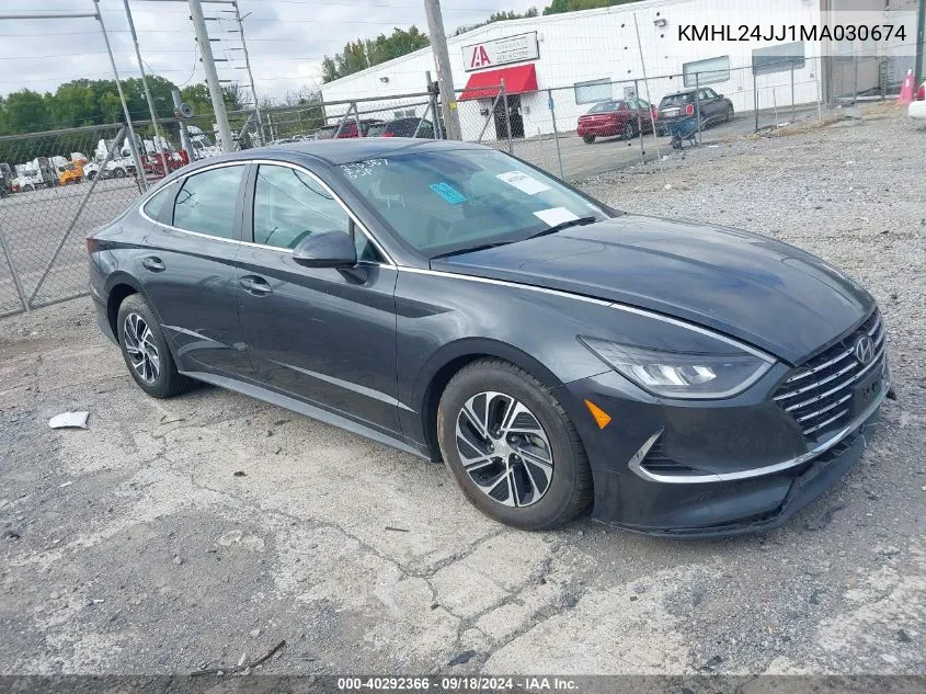 2021 Hyundai Sonata Blue VIN: KMHL24JJ1MA030674 Lot: 40292366