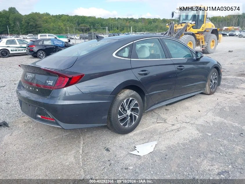 2021 Hyundai Sonata Blue VIN: KMHL24JJ1MA030674 Lot: 40292366