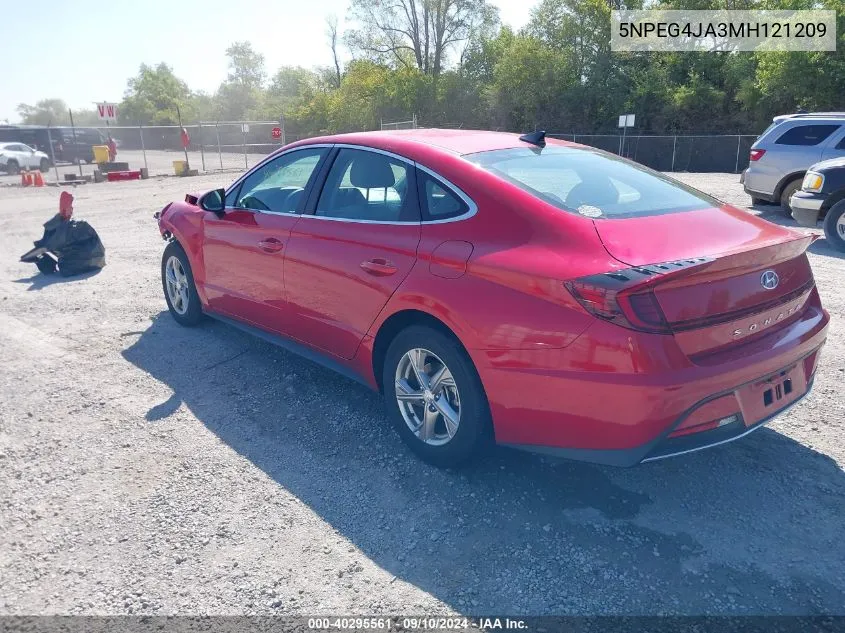 5NPEG4JA3MH121209 2021 Hyundai Sonata Se