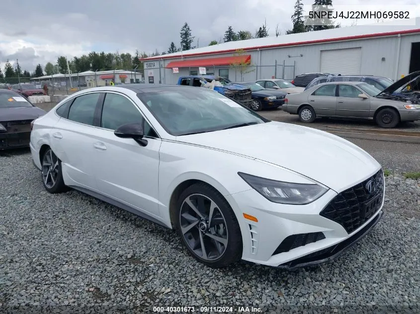 2021 Hyundai Sonata Sel Plus VIN: 5NPEJ4J22MH069582 Lot: 40301673