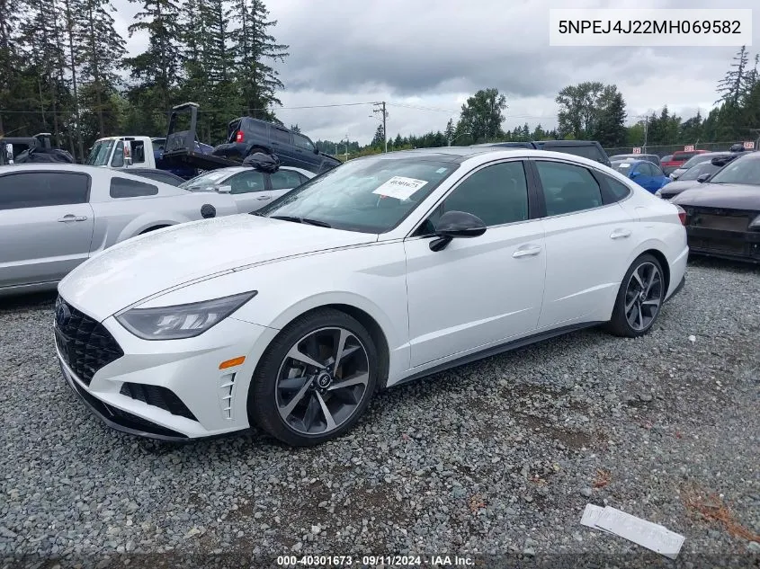 2021 Hyundai Sonata Sel Plus VIN: 5NPEJ4J22MH069582 Lot: 40301673