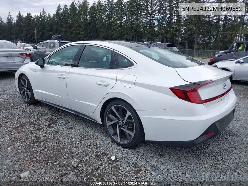 2021 Hyundai Sonata Sel Plus VIN: 5NPEJ4J22MH069582 Lot: 40301673