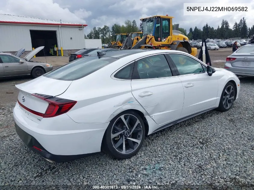 2021 Hyundai Sonata Sel Plus VIN: 5NPEJ4J22MH069582 Lot: 40301673