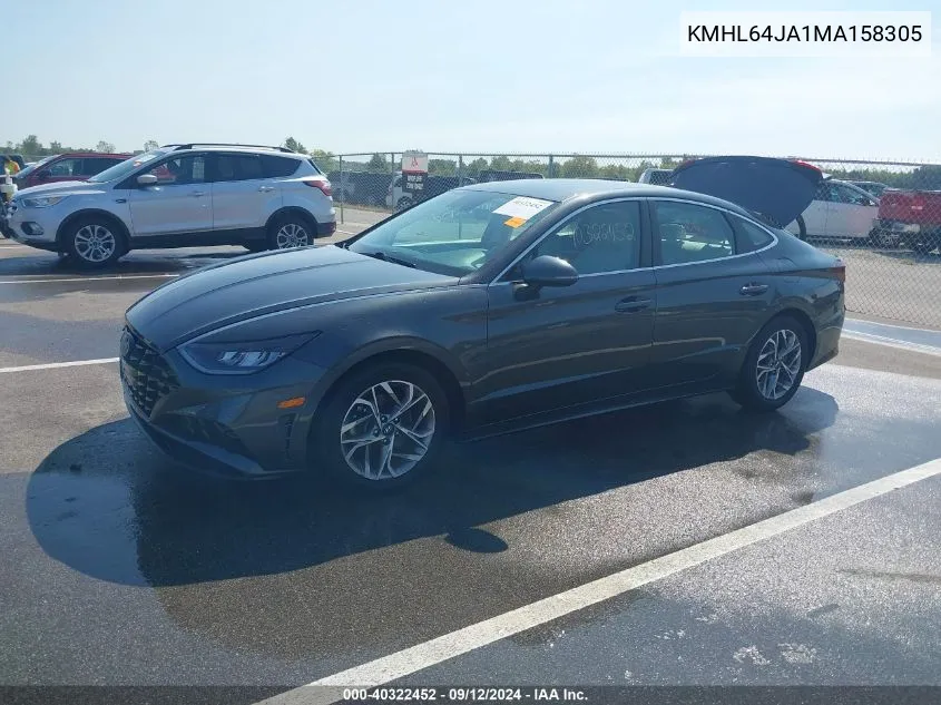 2021 Hyundai Sonata Sel VIN: KMHL64JA1MA158305 Lot: 40322452