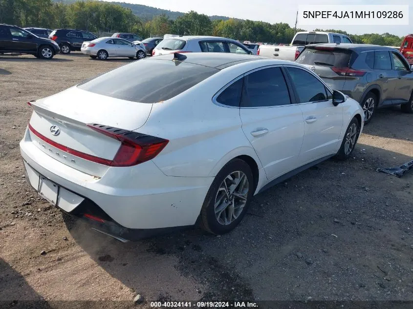 2021 Hyundai Sonata Sel VIN: 5NPEF4JA1MH109286 Lot: 40324141