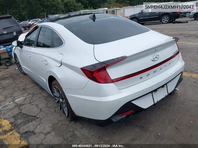 2021 Hyundai Sonata Limited VIN: 5NPEH4J2XMH102047 Lot: 40334521