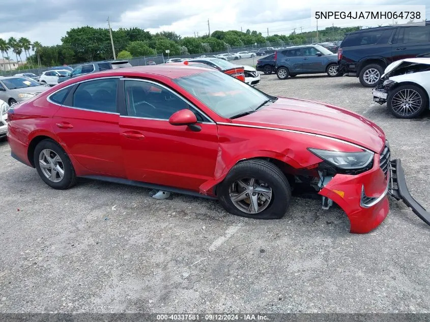 2021 Hyundai Sonata Se VIN: 5NPEG4JA7MH064738 Lot: 40337581