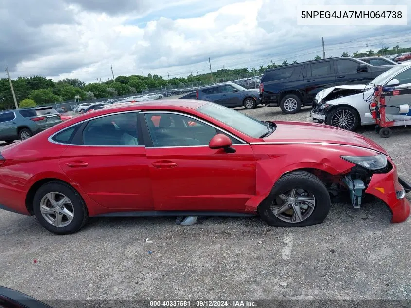 5NPEG4JA7MH064738 2021 Hyundai Sonata Se