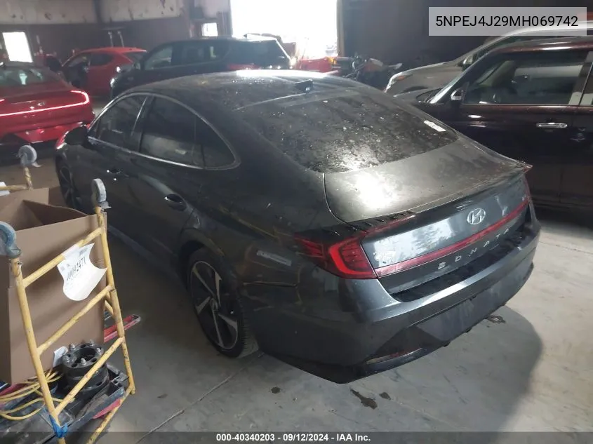 5NPEJ4J29MH069742 2021 Hyundai Sonata Sel Plus