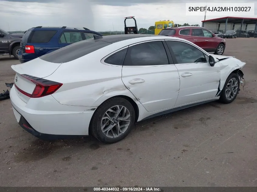 5NPEF4JA2MH103027 2021 Hyundai Sonata Sel