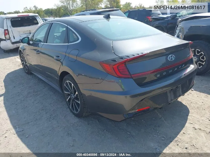 5NPEH4J26MH081617 2021 Hyundai Sonata Limited