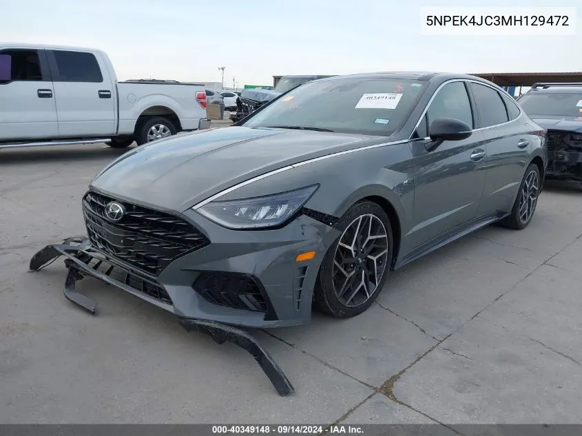 2021 Hyundai Sonata N Line VIN: 5NPEK4JC3MH129472 Lot: 40349148