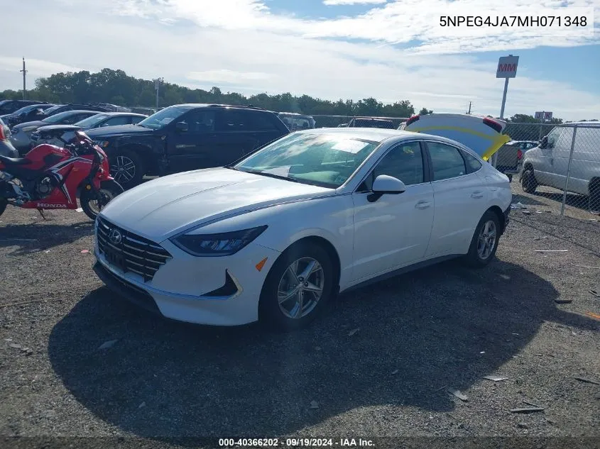 2021 Hyundai Sonata Se VIN: 5NPEG4JA7MH071348 Lot: 40366202