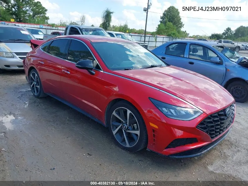 2021 Hyundai Sonata Sel Plus VIN: 5NPEJ4J23MH097021 Lot: 40382130