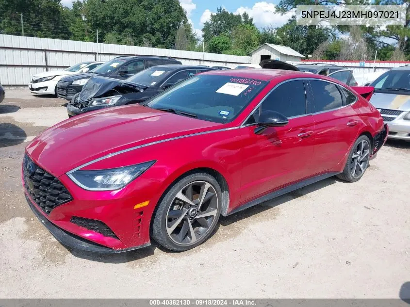 2021 Hyundai Sonata Sel Plus VIN: 5NPEJ4J23MH097021 Lot: 40382130