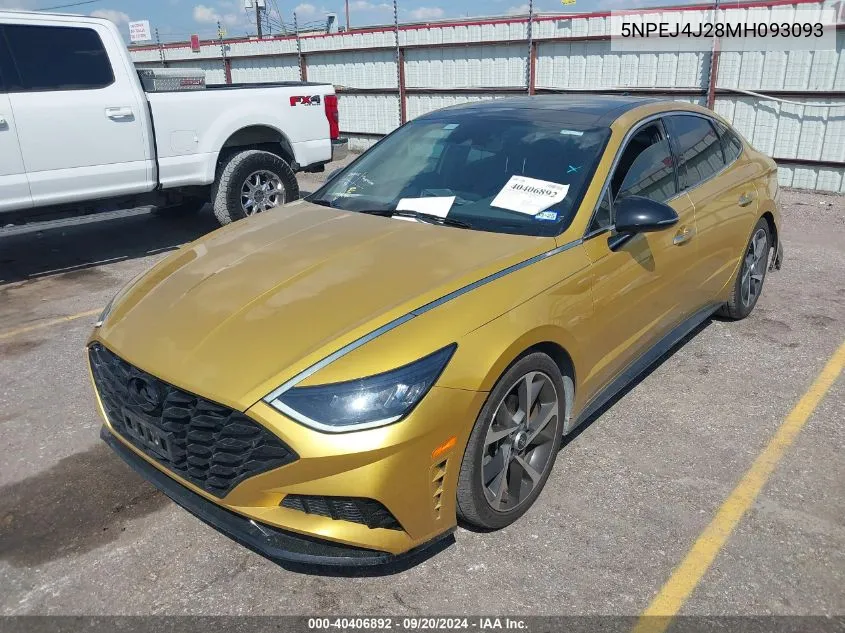 2021 Hyundai Sonata Sel Plus VIN: 5NPEJ4J28MH093093 Lot: 40406892