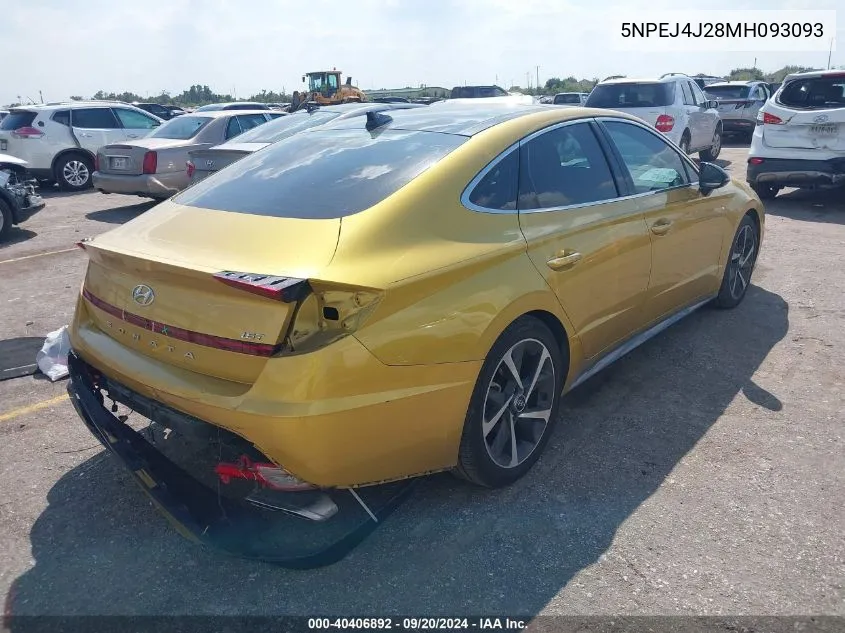 5NPEJ4J28MH093093 2021 Hyundai Sonata Sel Plus