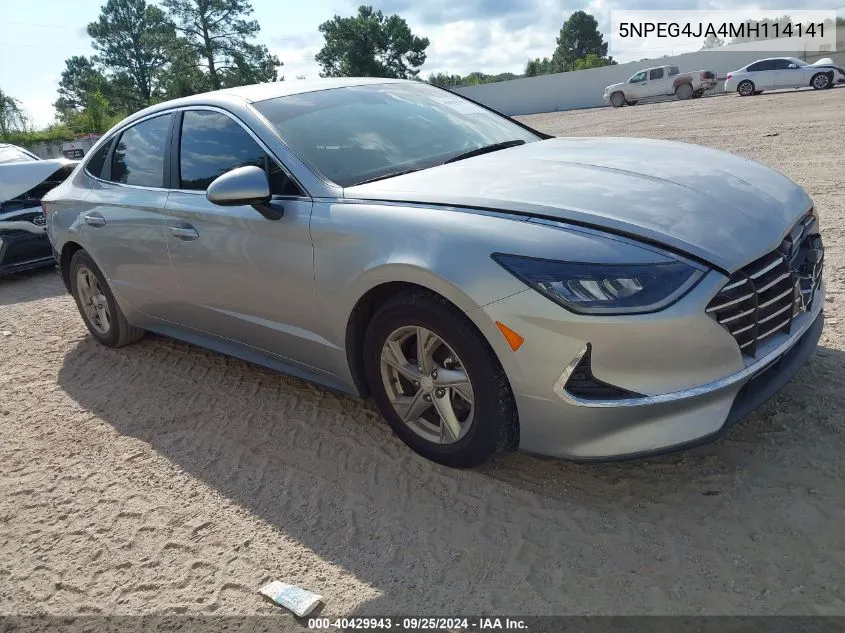 2021 Hyundai Sonata Se VIN: 5NPEG4JA4MH114141 Lot: 40429943