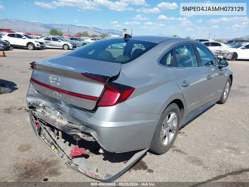 2021 Hyundai Sonata Se VIN: 5NPEG4JA5MH073129 Lot: 40435865