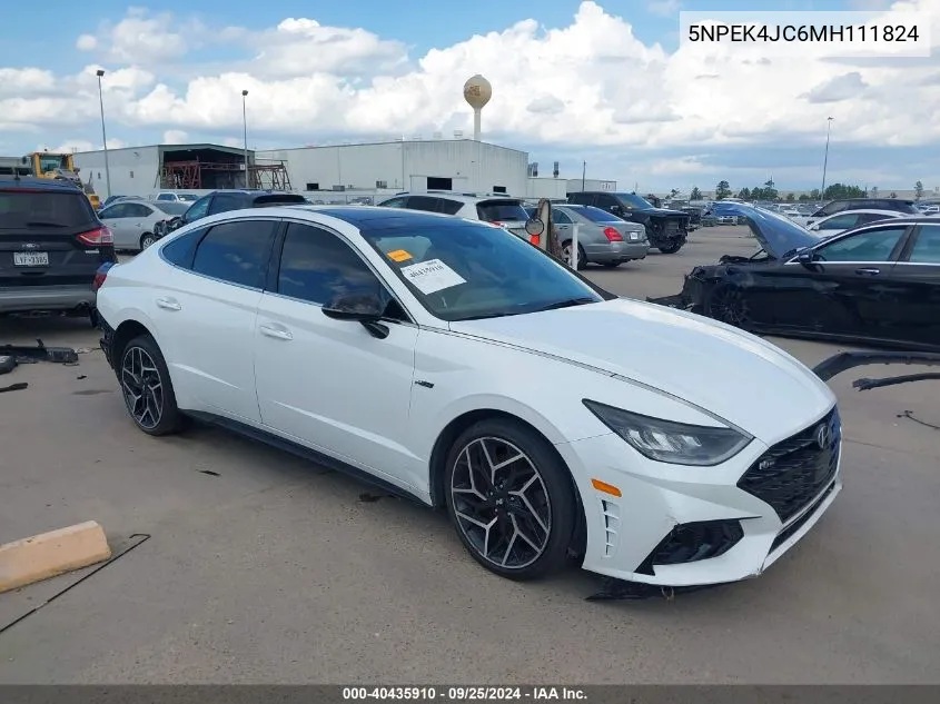 2021 Hyundai Sonata N Line VIN: 5NPEK4JC6MH111824 Lot: 40435910