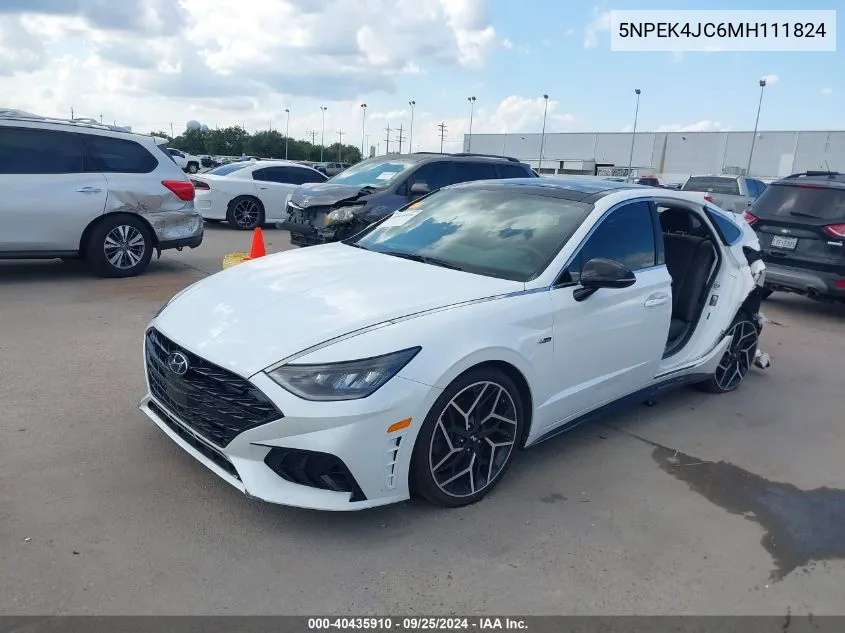 2021 Hyundai Sonata N Line VIN: 5NPEK4JC6MH111824 Lot: 40435910