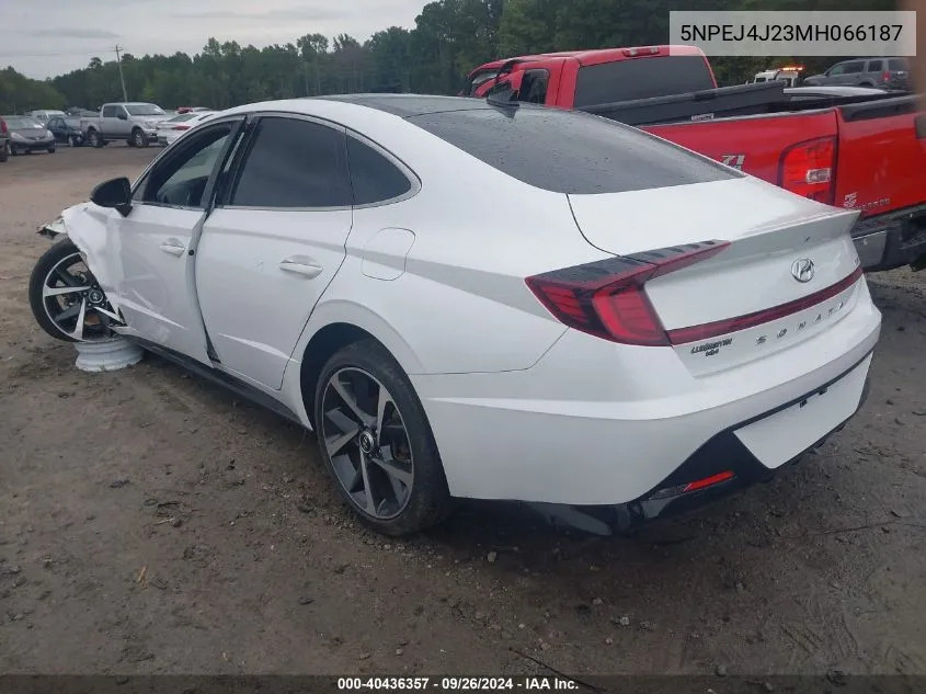 2021 Hyundai Sonata Sel Plus VIN: 5NPEJ4J23MH066187 Lot: 40436357