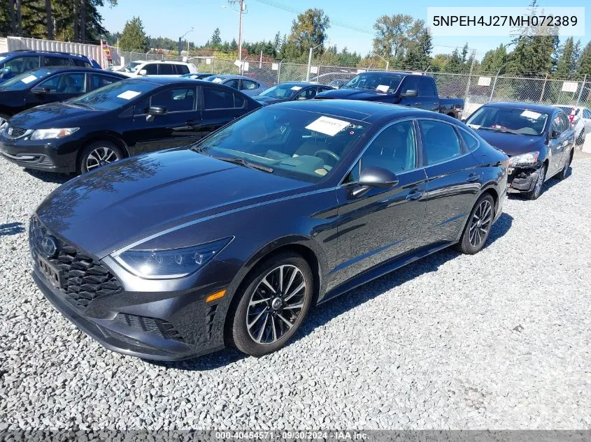 2021 Hyundai Sonata Limited VIN: 5NPEH4J27MH072389 Lot: 40454571