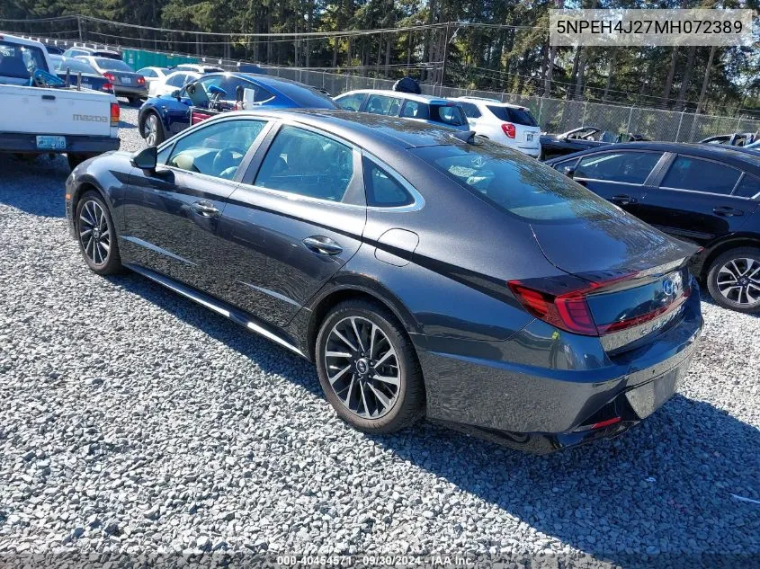 2021 Hyundai Sonata Limited VIN: 5NPEH4J27MH072389 Lot: 40454571