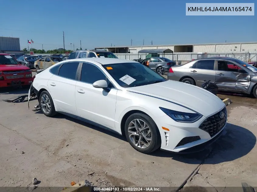 2021 Hyundai Sonata Sel VIN: KMHL64JA4MA165474 Lot: 40463183