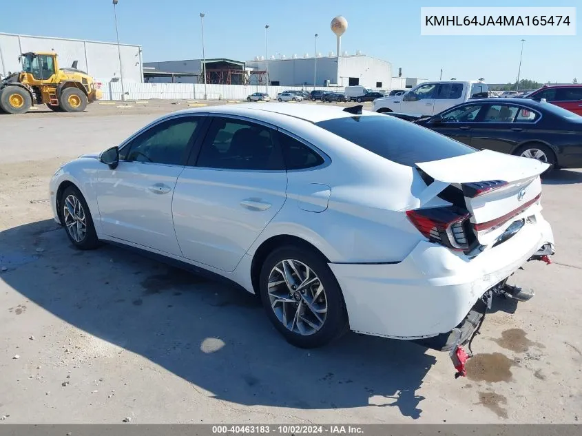 2021 Hyundai Sonata Sel VIN: KMHL64JA4MA165474 Lot: 40463183