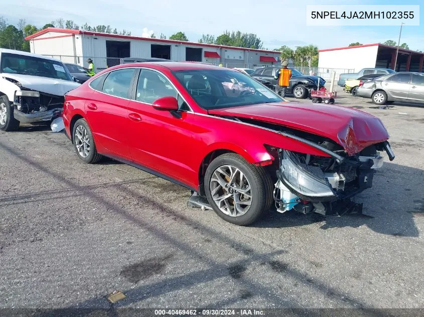 2021 Hyundai Sonata Sel VIN: 5NPEL4JA2MH102355 Lot: 40469462