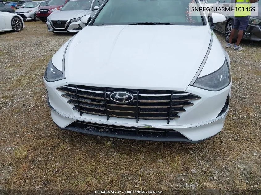 2021 Hyundai Sonata Se VIN: 5NPEG4JA3MH101459 Lot: 40474782