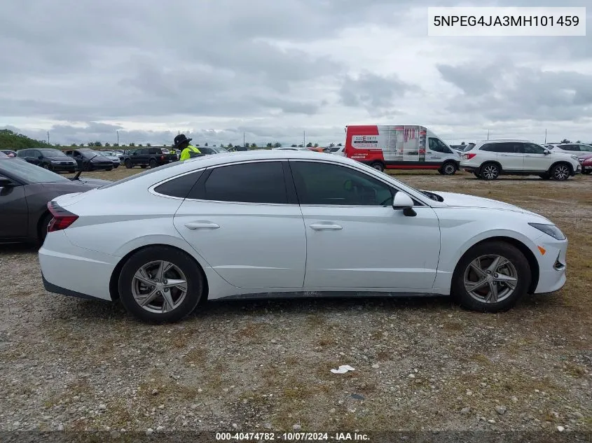 2021 Hyundai Sonata Se VIN: 5NPEG4JA3MH101459 Lot: 40474782