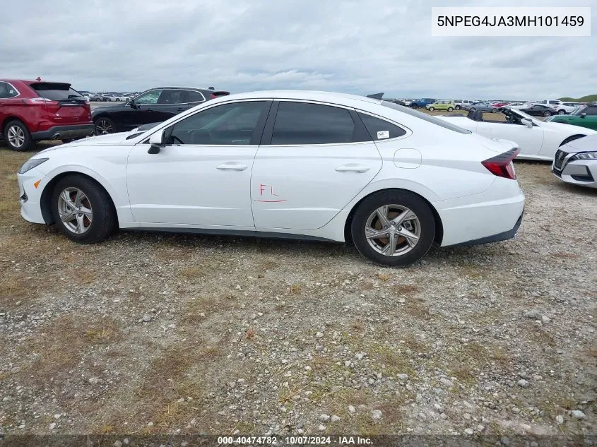 2021 Hyundai Sonata Se VIN: 5NPEG4JA3MH101459 Lot: 40474782