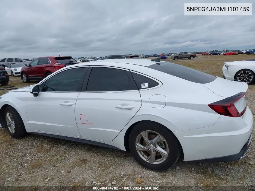 2021 Hyundai Sonata Se VIN: 5NPEG4JA3MH101459 Lot: 40474782