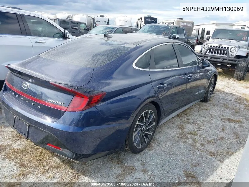 2021 Hyundai Sonata Limited VIN: 5NPEH4J29MH130969 Lot: 40479563