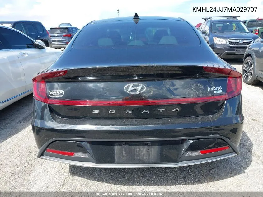 2021 Hyundai Sonata Blue VIN: KMHL24JJ7MA029707 Lot: 40488153