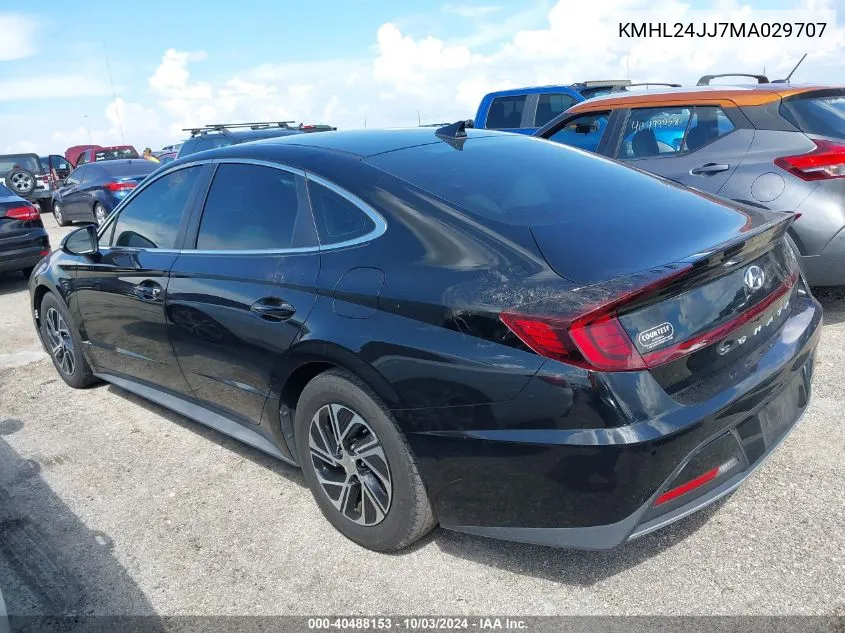 2021 Hyundai Sonata Blue VIN: KMHL24JJ7MA029707 Lot: 40488153