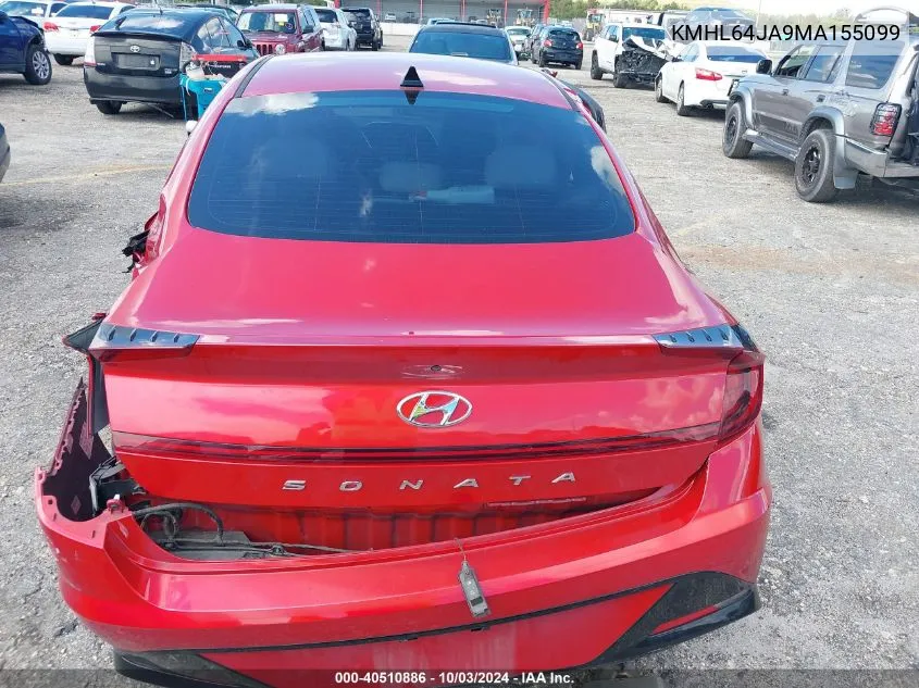 2021 Hyundai Sonata Sel VIN: KMHL64JA9MA155099 Lot: 40510886