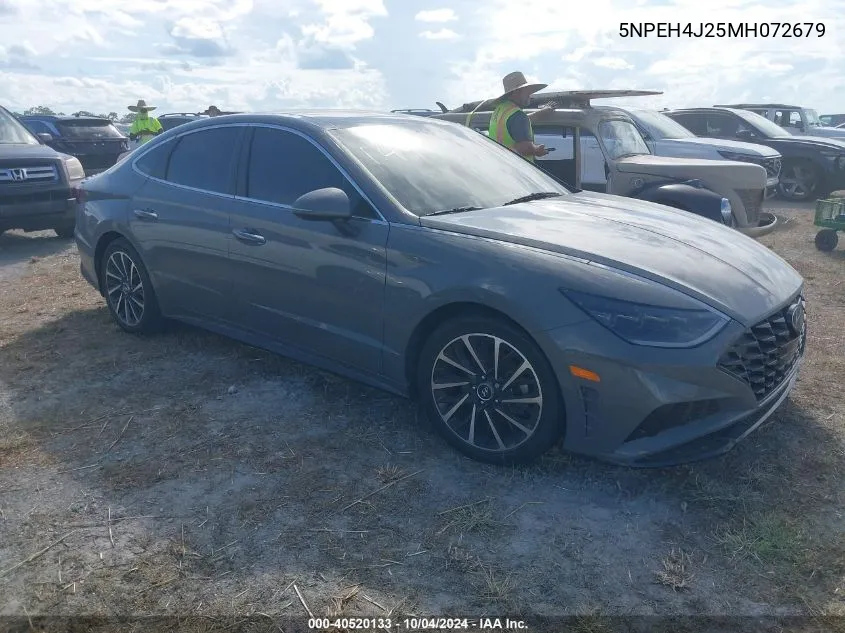 2021 Hyundai Sonata Limited VIN: 5NPEH4J25MH072679 Lot: 40520133