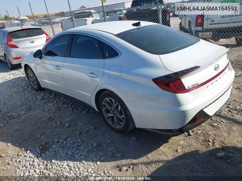 2021 Hyundai Sonata Sel VIN: KMHL64JA5MA164592 Lot: 40612548