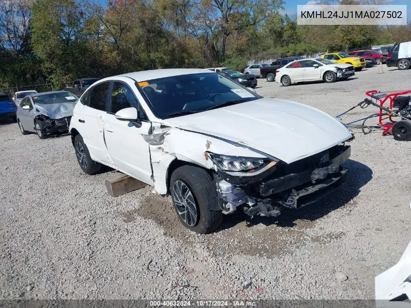 2021 Hyundai Sonata Blue VIN: KMHL24JJ1MA027502 Lot: 40632824