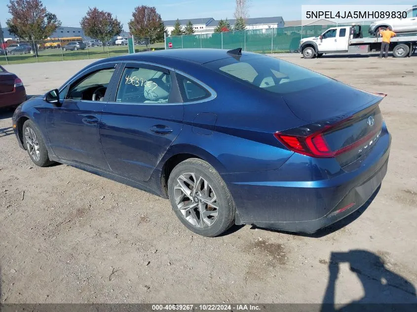 2021 Hyundai Sonata Sel VIN: 5NPEL4JA5MH089830 Lot: 40639267