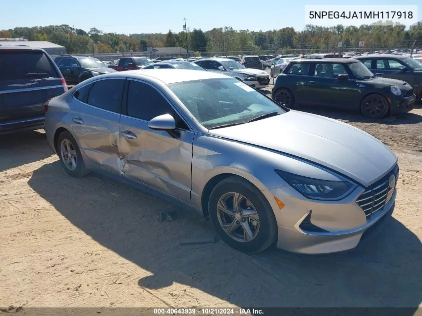 2021 Hyundai Sonata Se VIN: 5NPEG4JA1MH117918 Lot: 40643939