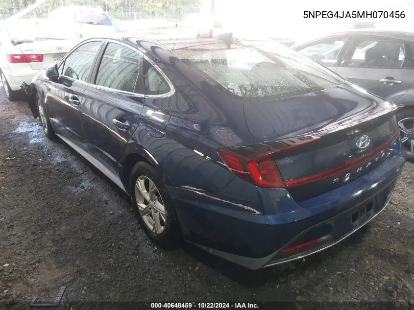 5NPEG4JA5MH070456 2021 Hyundai Sonata Se