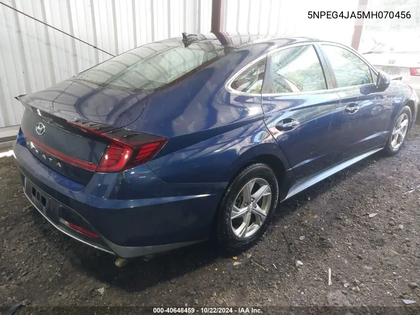 5NPEG4JA5MH070456 2021 Hyundai Sonata Se