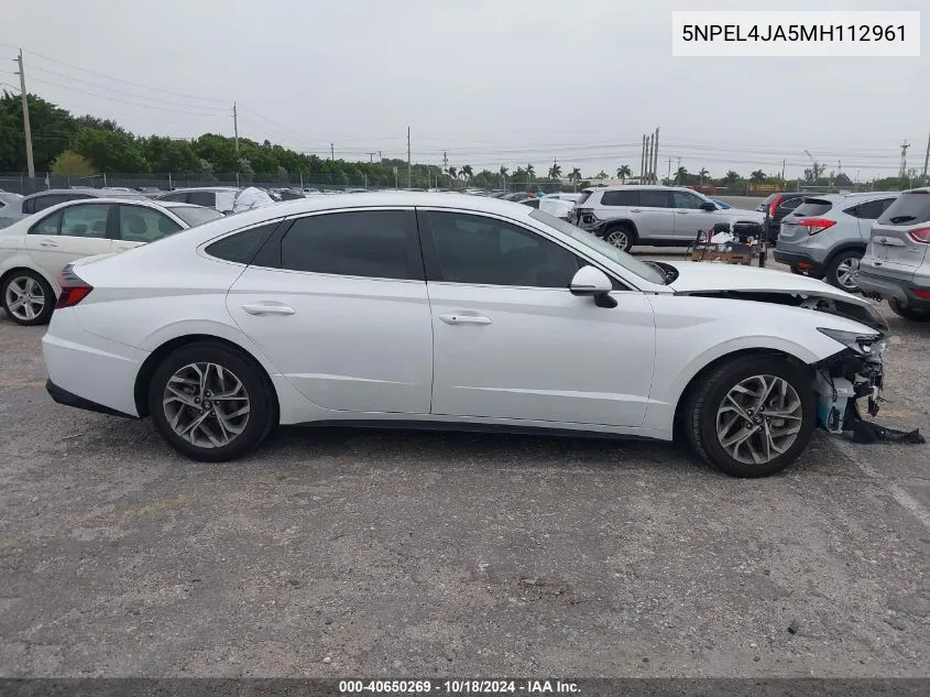 2021 Hyundai Sonata Sel VIN: 5NPEL4JA5MH112961 Lot: 40650269