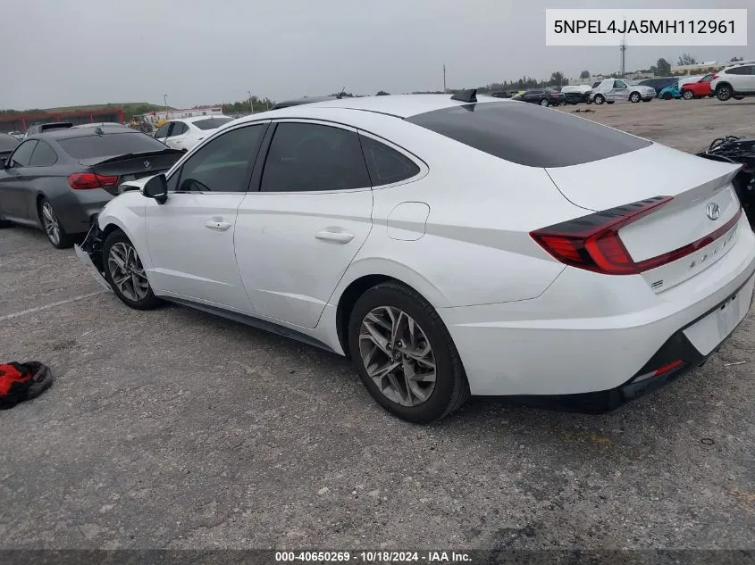 2021 Hyundai Sonata Sel VIN: 5NPEL4JA5MH112961 Lot: 40650269